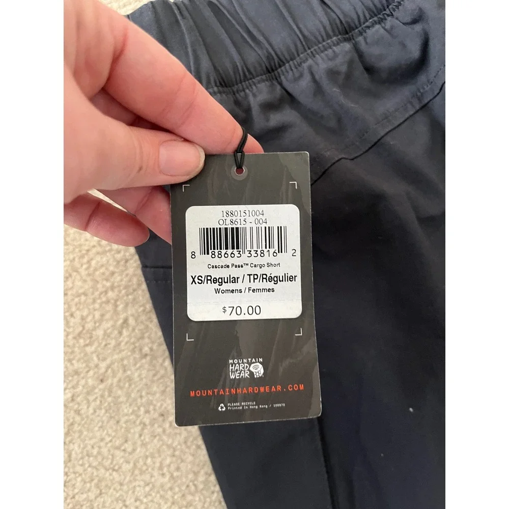 Mountain Hardwear‎ NWT Women's Cascade Pass Cargo Shorts Black- Size XS